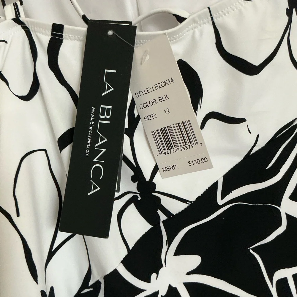 La Blanca Black and White One Piece Swimsuit - Picture 9 of 11